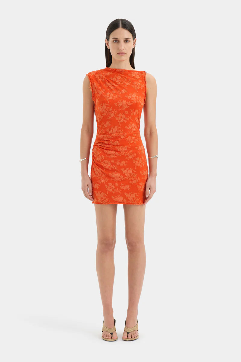 Blanca Mini Dress in Tangerine Sir.