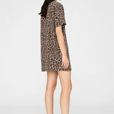 Beth Mini Dress in Leopard