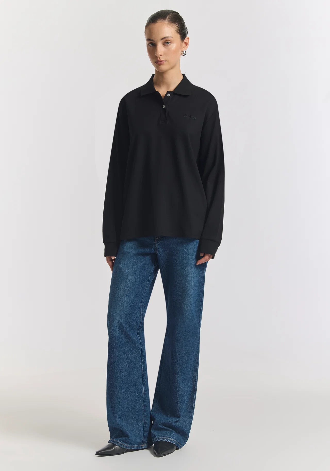 Beckett Polo in Black Viktoria + Woods