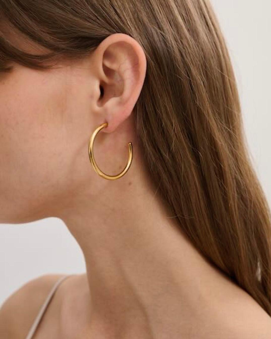 Gold plated hoop earrings 