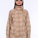 Zuri Jacket in Beige Check