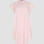 Crushed Cotton Sleeveless Dress in Pink Bassike
