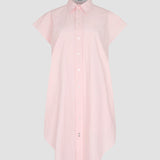 Crushed Cotton Sleeveless Dress in Pink Bassike