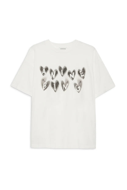 Cade Tee Hearts in Ivory