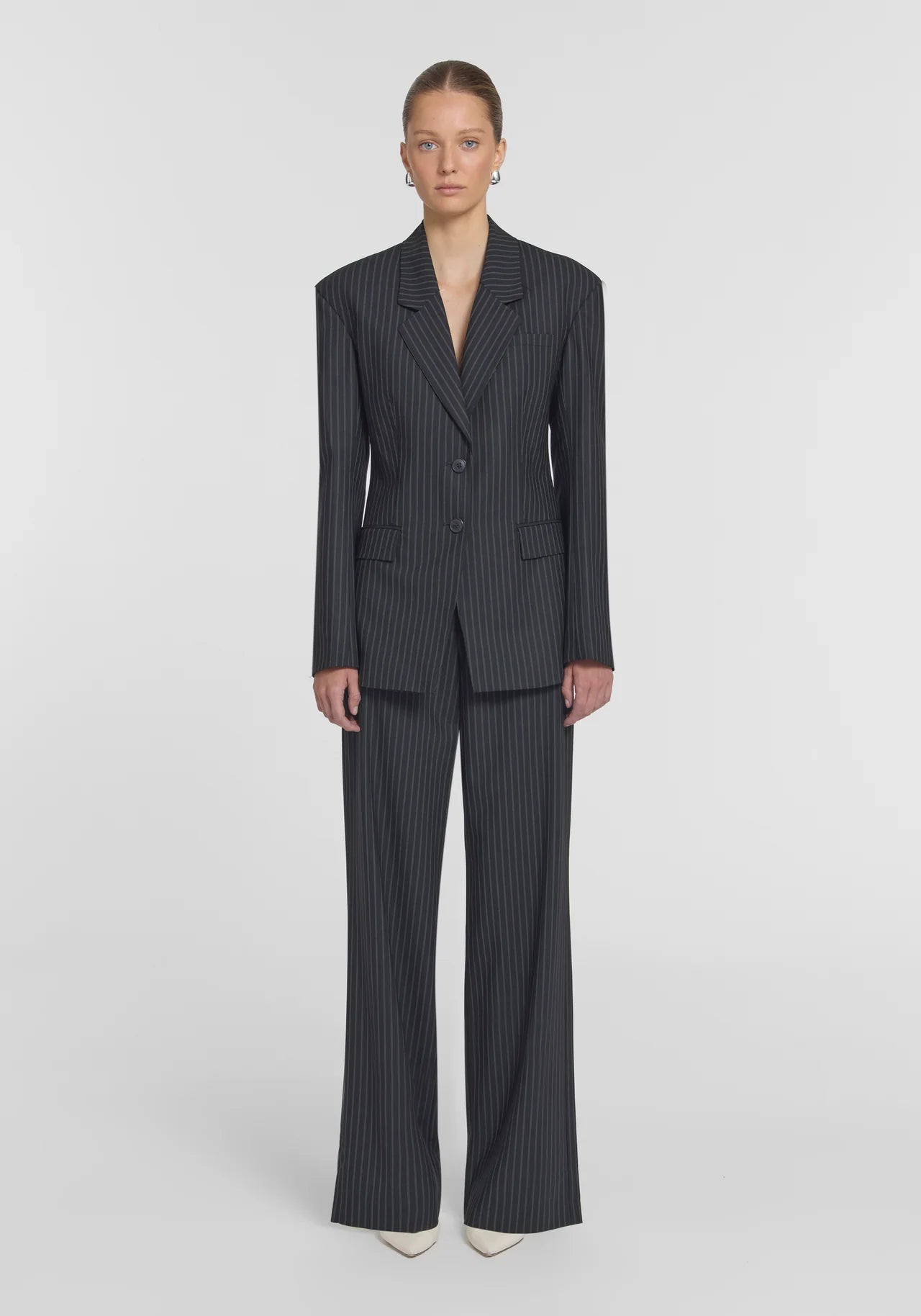 Michigan Blazer in Black Pinstripe Cloth Lifestyle Boutique