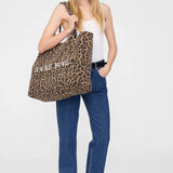 Leo Canvas Tote In Leopard Anine Bing