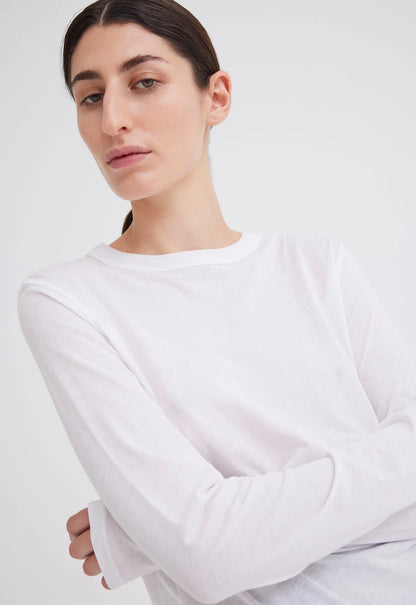 Davies Long Sleeve Tee in White