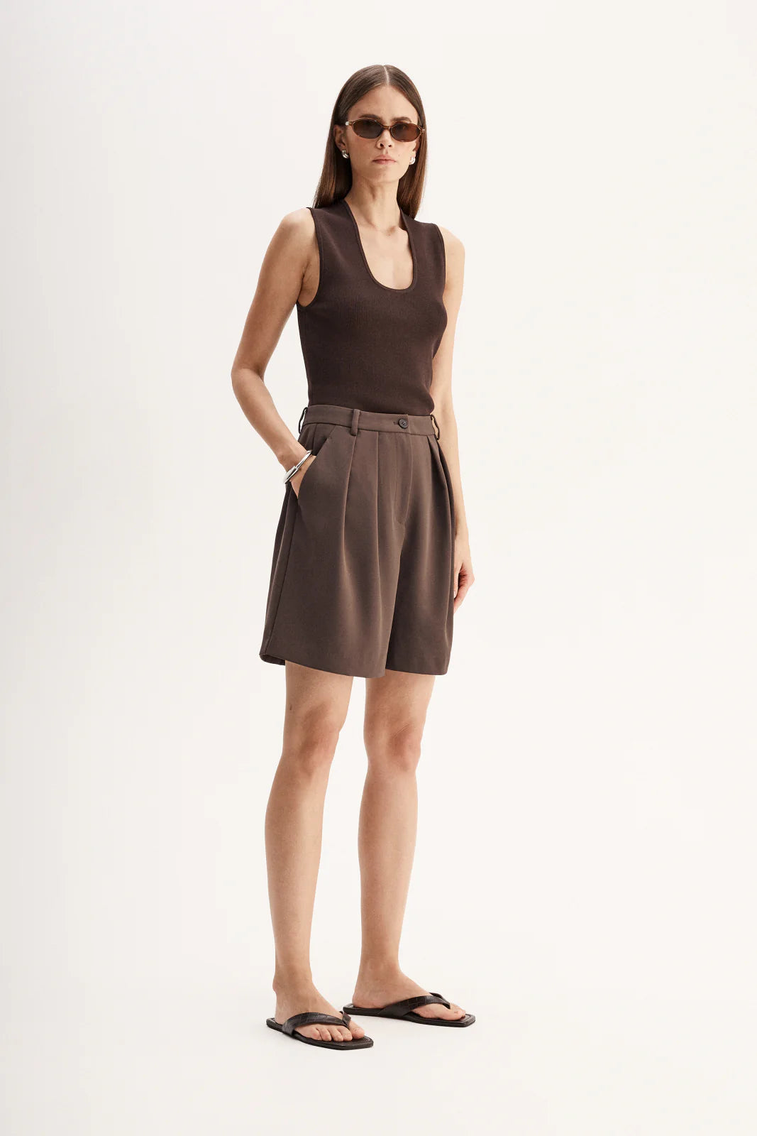 Hayes Knit Top in Chocolate Elka Collective