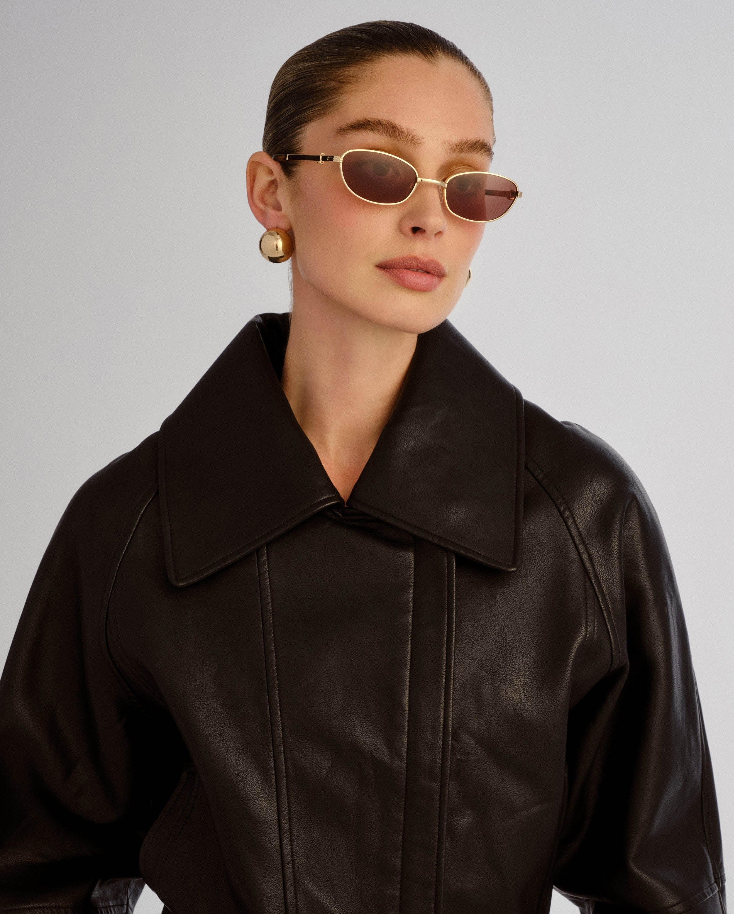 The Brooklyn Sunglasses in Gold Luv Lou