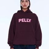 Cassie Oversized Hoodie in Deep Cherry