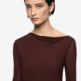 Amanda Long Sleeve Maxi Dress in Raisin