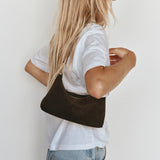 Ashley Bag in Chocolate Suede