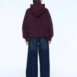 Cassie Oversized Hoodie in Deep Cherry