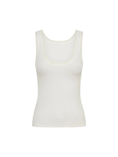 Tallulah Scoop Tank in Ivory