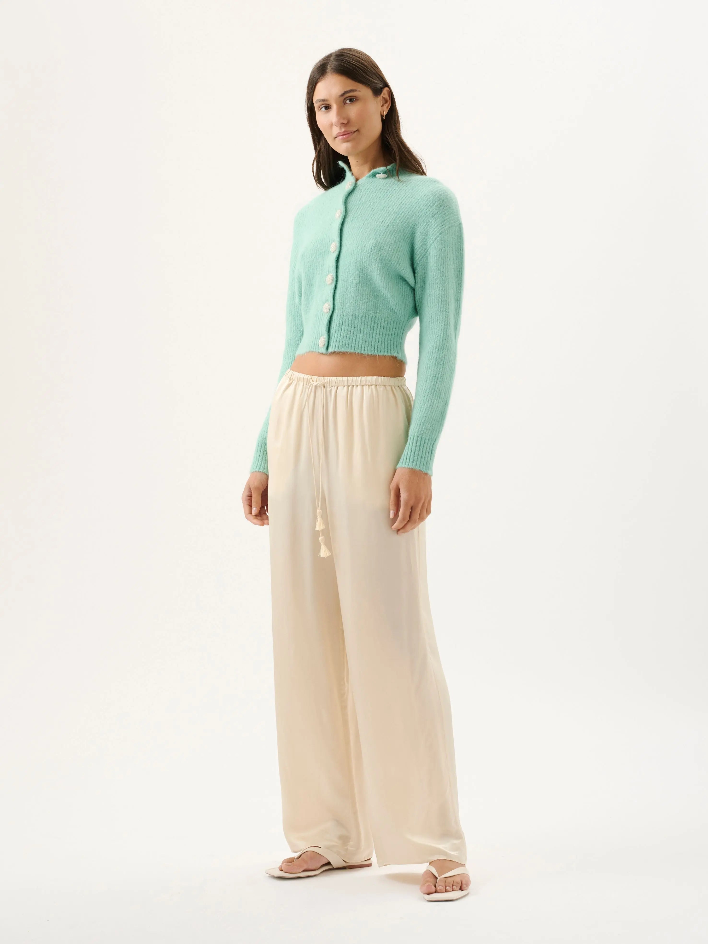 Miles Pant in Ivory Roame