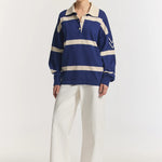Rival Polo in Blue Stripe Viktoria + Woods