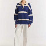 Rival Polo in Blue Stripe Viktoria + Woods