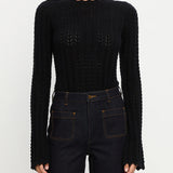 Logan Knit Top in Black Kivari