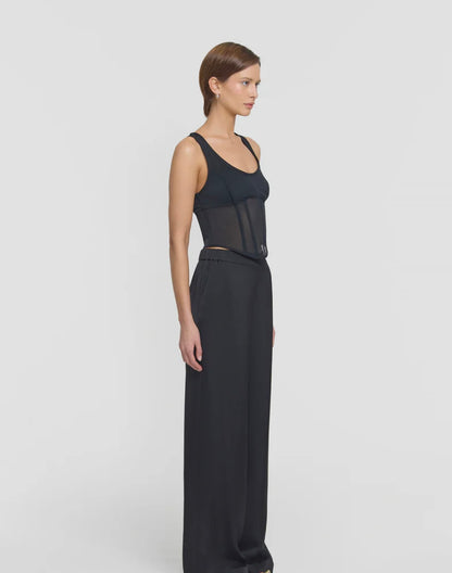 Skylark Wide Leg Pant in Black