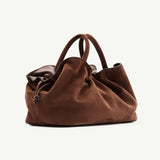 Brown Suede Mila Medium Tote Rylan