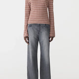 Stripe Seam Detail L/S Top