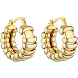 Turtle Hoops in Gold