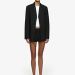 Marcelli Blazer in Black and White Pinkstripe Bec and Bridge