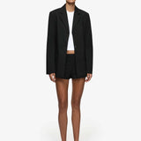 Marcelli Blazer in Black and White Pinkstripe Bec and Bridge