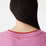 Layered Neck T-Shirt in Boysenberry/Red BASSIKE