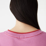 Layered Neck T-Shirt in Boysenberry/Red BASSIKE