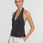 Evian Halter Top in Black Viktoria + Woods