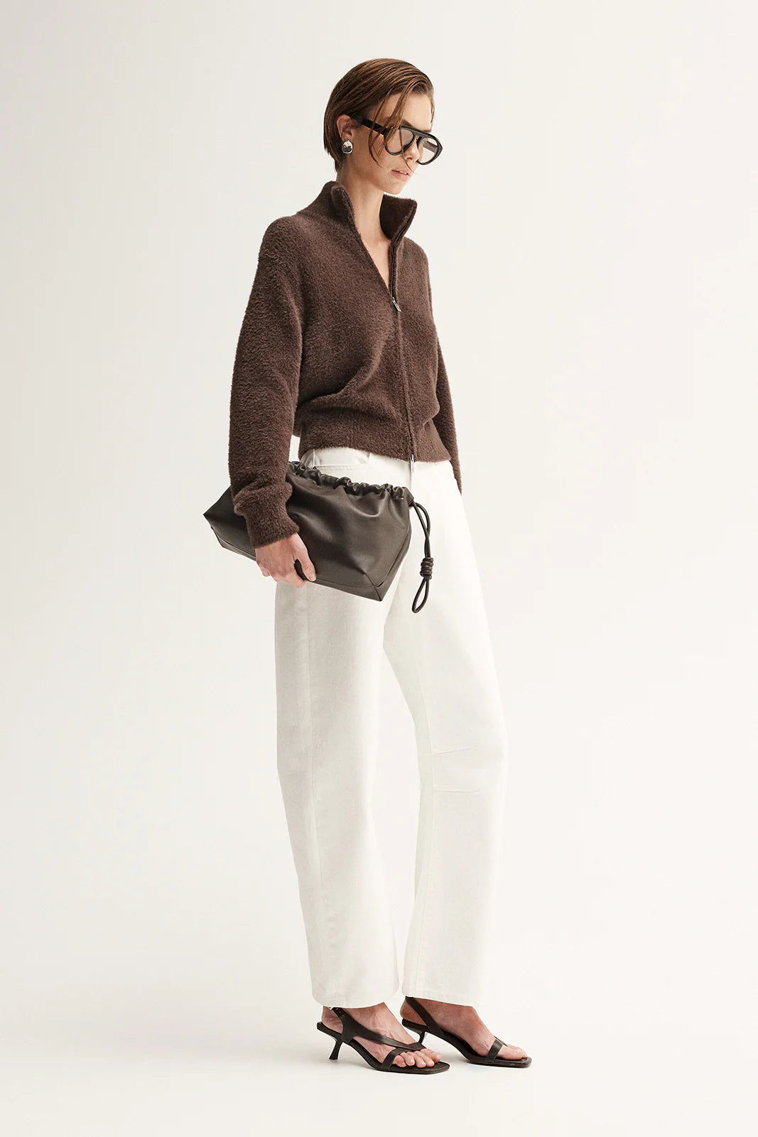 Leon Knit Cardigan in Chocolate Elka Collective