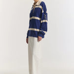 Rival Polo in Blue Stripe Viktoria + Woods