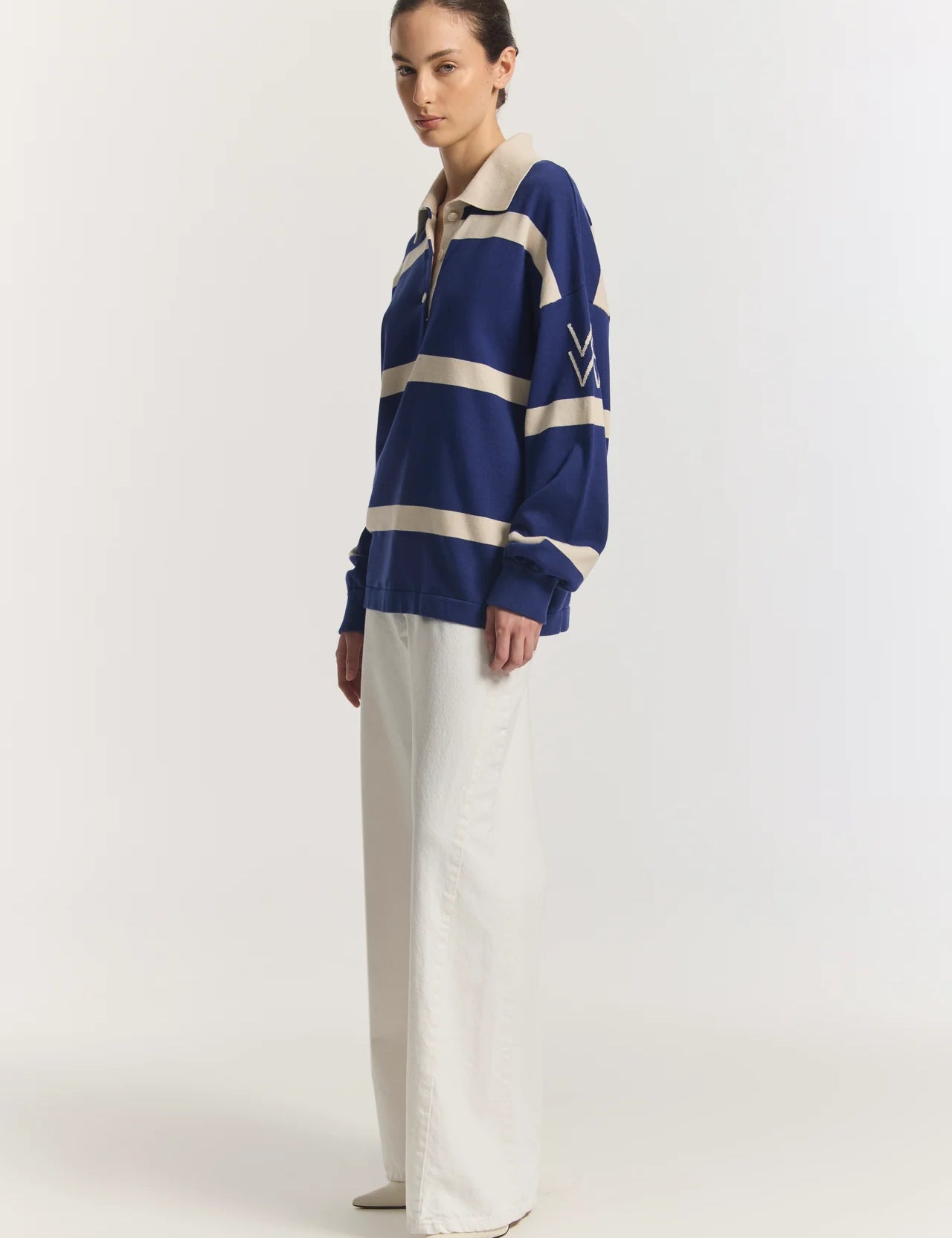 Rival Polo in Blue Stripe Viktoria + Woods