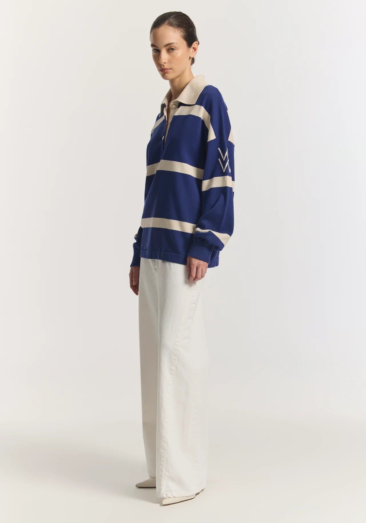 Rival Polo in Blue Stripe Viktoria + Woods