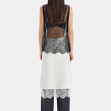 Ingrid Lace Midi Skirt in Ivory Sir.