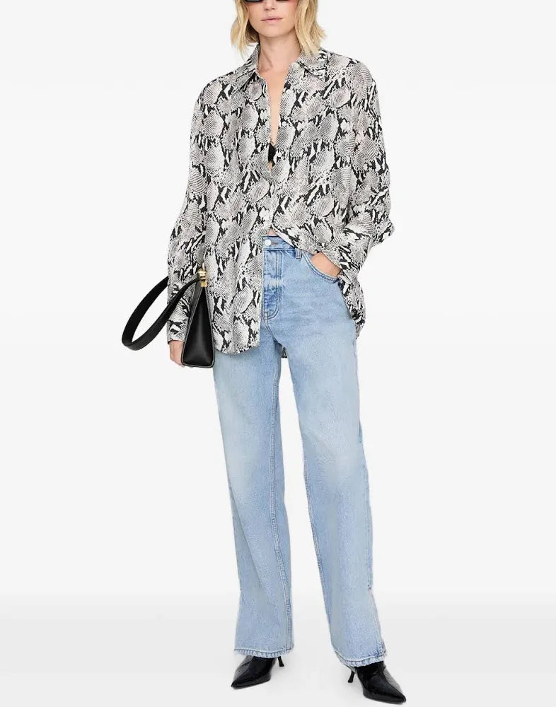 Bridget Shirt in Python Print ANINE BING