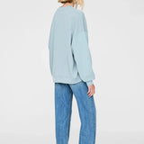 Miles Letterman Sweatshirt in Pastel Blue