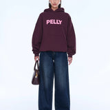 Cassie Oversized Hoodie in Deep Cherry