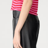 Stripe Raw Edge Baby Tee Bassike