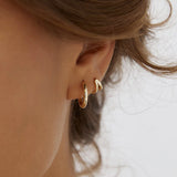 J Gold Earrings in Midi