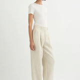 Mackenzie Trouser in Cream Pinstripe Posse