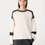 Long Sleeve Slouch Panelled T-Shirt