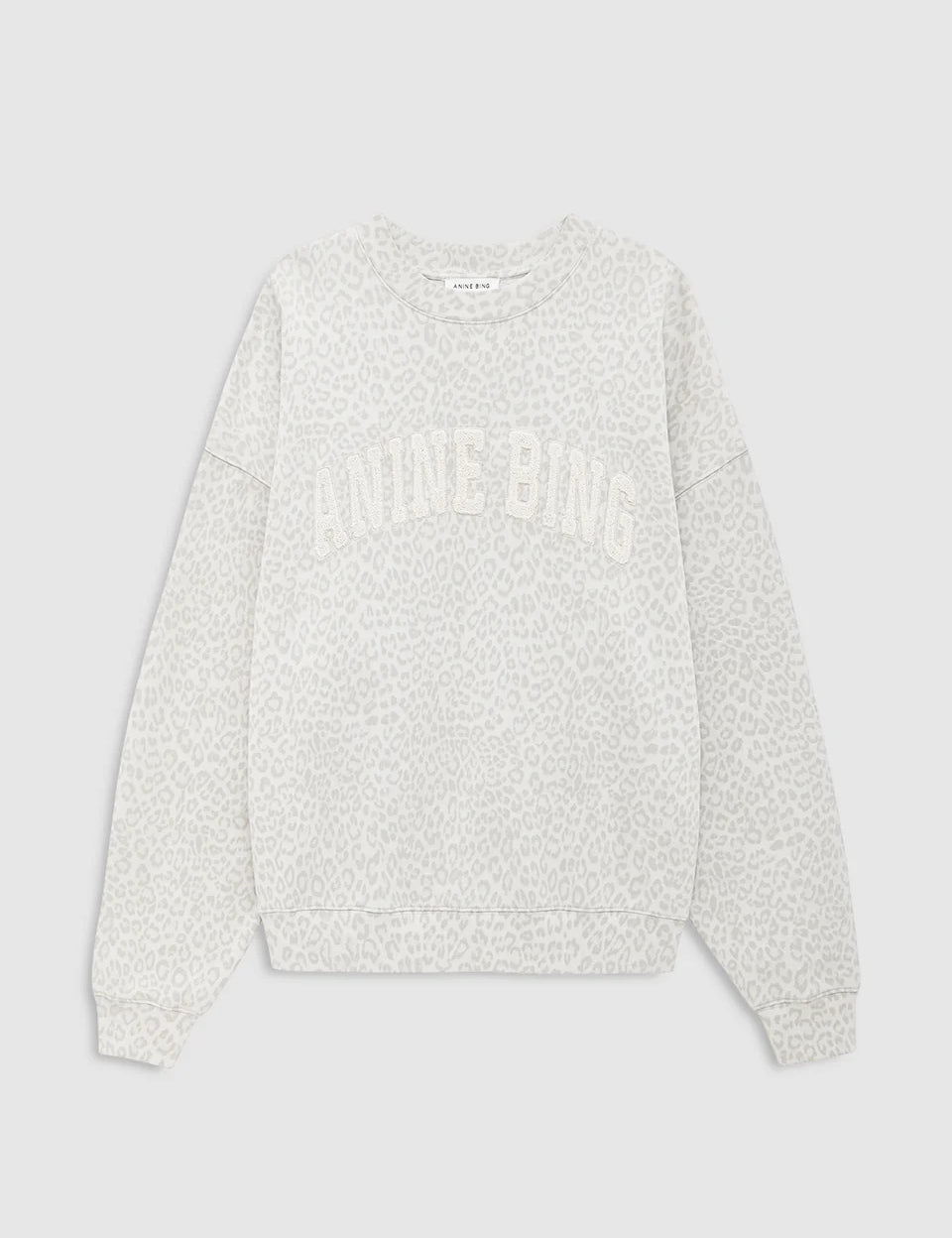 Miles White Leopard Sweatshirt ANINE BING