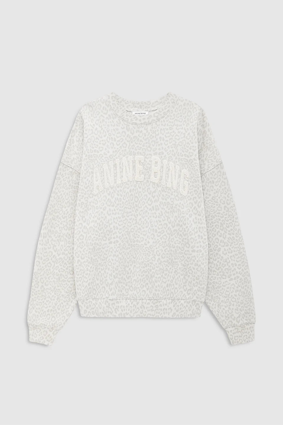 Miles White Leopard Sweatshirt ANINE BING