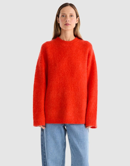 Elle Mohair Blend Knit in Poppy