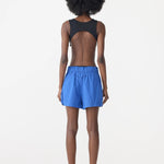 Cobalt Cotton Tennis Short in Cobalt Blue BASSIKE