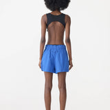 Cobalt Cotton Tennis Short in Cobalt Blue BASSIKE