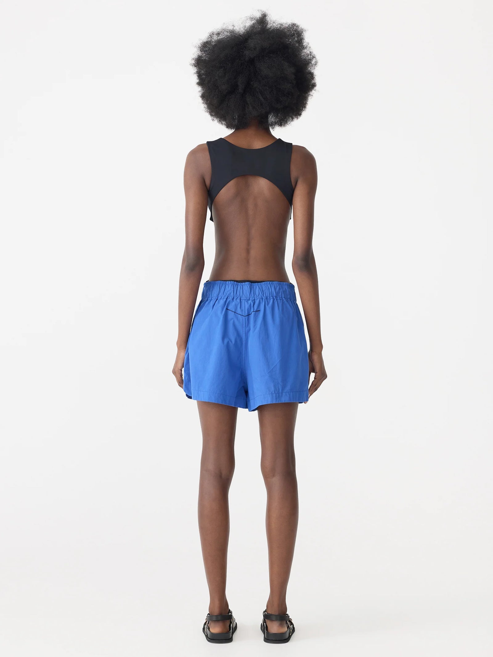 Cobalt Cotton Tennis Short in Cobalt Blue BASSIKE