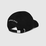Jeremy Baseball Cap in Black Denim Anine Bing